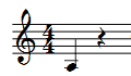2nd line below staff
