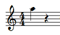 1st line above staff