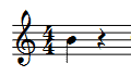 3rd line from bottom and also middle line on staff