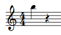2nd space above staff