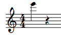 3rd line above staff