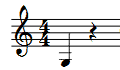 3rd space below staff