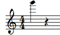 4th line above staff